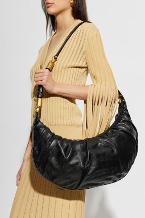 Balmain Shoulder Bag Hobo, Womens, Black