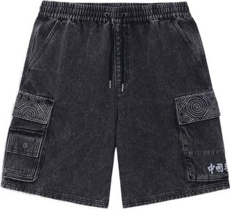 Li-Ning Denim Cargo Shorts Washed Black AKSS075-2