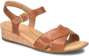 B&oslash;rn Paige Wedge Sandal in Brown Leather at Nordstrom Rack, Size 11