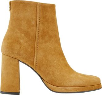 Cosmoparis Schoenen, Dames, Groen, 39 EU, Leer, Olijfgroene leren enkellaars