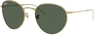 Ray-Ban Round Reverse Dark Green Oval Unisex Sunglasses RBR0103S 001/VR 53