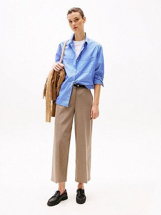 Tommy Hilfiger Anti-Wrinkle Wide Leg Cropped Trousers