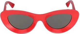 Bottega Veneta Rood Grijs Zonnebril Bv 1325S 003 - Dames - Zonnebrillen - Rood - 51 MM - Accessoires