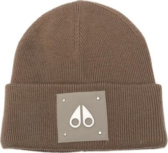 Moose Knuckles Logo-patch Ribbed-knit Beanie Hat