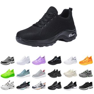 Generic black sneakers women Wedge Trainers for Women Wide Fit Orthopedic Shoes for Womens UK Ladies Arch Support Walking Shoe Lightweight Breathable Mesh Low