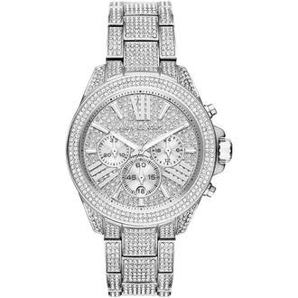 Michael Kors Womens MK6317 Wren 42 mm Stainless Steel Chronograph Ladies Watch - Silver - One Size