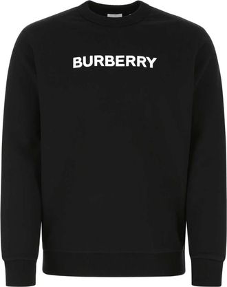 Burberry Logo Sweatshirt - Heren - Sweatshirts - Zwart - M - Katoen - Hoodies & sweatvesten