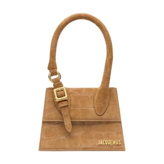 Jacquemus Tassen, Dames, Bruin, ONE Size, Katoen, Medium Chiquito met Gesp