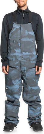 Quiksilver Utility Waterproof Snow Bibs in Mountain Spray Flint at Nordstrom, Size Medium