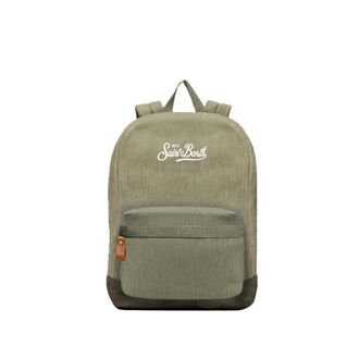 MC2 Saint Barth Backpacks, female, Green, Size: ONE SIZE Canvas Backpack