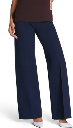 Spanx SPANXsupersmooth PerfectFit Ponte Wide Leg Pants in Timeless Navy at Nordstrom, Size X-Small