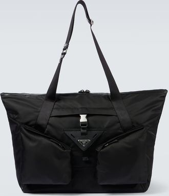 Prada Re-Nylon leather-trimmed duffel bag