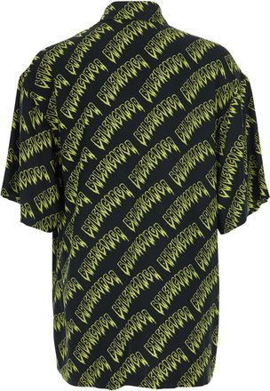 Balenciaga Mens Shirt Creeper Viscose Yellow
