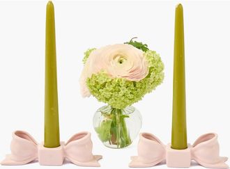 Mrs. Alice Petal Pink Ceramic Bow Candle Holders at Nordstrom