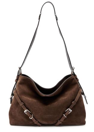 Givenchy Voyou Medium Suede Shoulder bag - Brown - One Size
