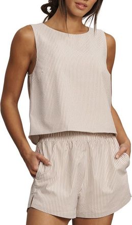 Rhone Saltair Boxy Tank in Taupe Stripe at Nordstrom, Size Xx-Large