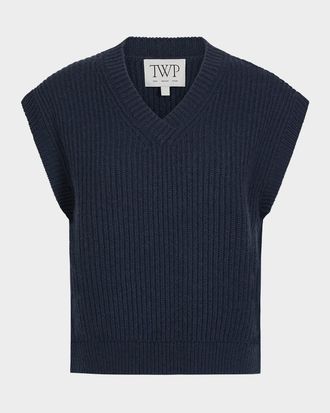 TWP Trying My Vest Cashmere Sweater Vest