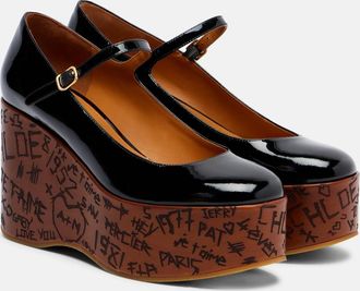 Chlo&eacute; Chlo&eacute; Pumps Maxime 80 in vernice con zeppa