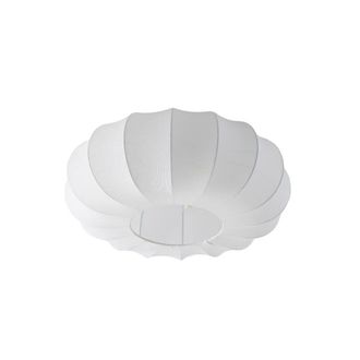 Lindby L&aacute;mpara de techo de textura, tela, tejido, seda blanco