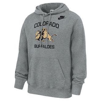 Nike Colorado Buffaloes Club Nike Mens Football Fleece Pullover Hoodie in Grey | M31233P400COLO-DGH