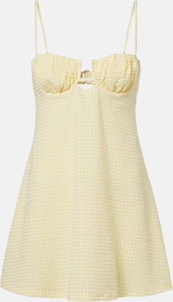 Montce Swim Vestido corto Petal a cuadros