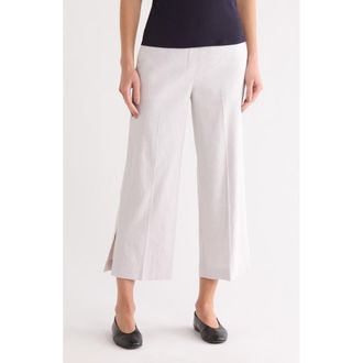 Theory Sharkskin Pull-On Wide Leg Pants in Pearl at Nordstrom Rack, Size 10