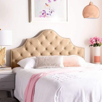 Casa Gemia Mink Plush King 26 inch Strutted Headboard