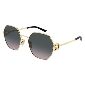 Gucci Geometric Zonnebrillen - unisex - Zonnebrillen - Geel - ONE Size - Nylon - Accessoires