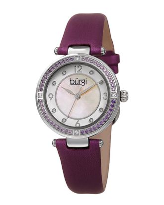 B&uuml;rgi Burgi Womens Satin Over Leather Watch