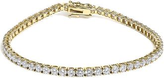 House of Brilliance 14K Yellow Gold Classic 5.00 Cttw Diamond Tennis Bracelet