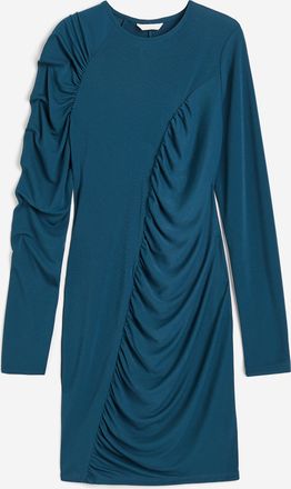 H&M Drapiertes Jerseykleid - Turquoise