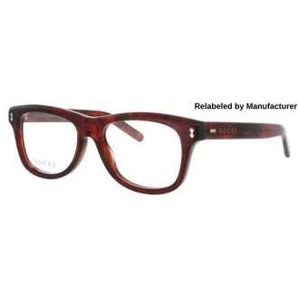 Gucci Mens Brown Rectangular Eyeglass Frames GG1526O00754R