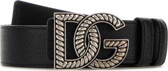 Dolce & Gabbana Black DG Logo Buckle Belt