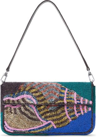 Staud Timmy Beaded Convertible Shoulder Bag in Conch Shell at Nordstrom