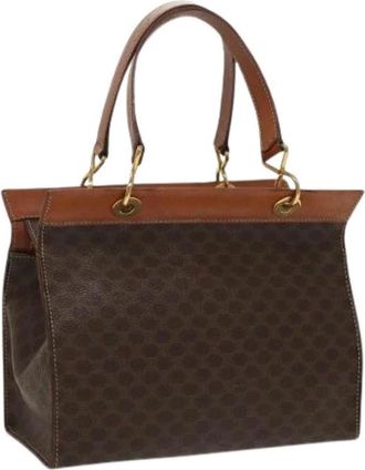 Celine Pre-owned Handbags, female, Brown, Size: ONE SIZE Pre-owned Vintage Canvas Handbag
