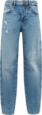 Mavi Boyfriend-Jeans MAVI Mavi Jeans Leila With Cut, Damen, Gr. 25, L&auml;nge 30, blau, Obermaterial: 86% Baumwolle CO. 12% Polyester PES. 2% Elasthan EL., Jea