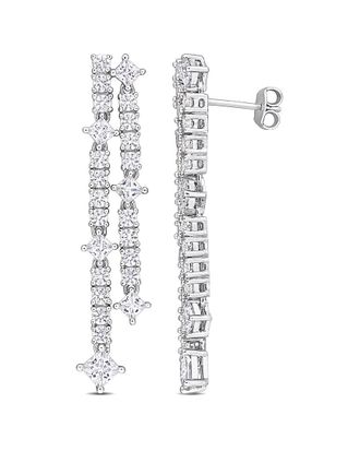 Rina Limor Silver 5.78 Ct. Tw. Lab-Grown Sapphire Earrings