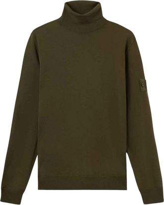 Stone Island Lichte Pure RWS Wol Ghost Sweater - Heren - Coltruien - Groen - XL - Wol - Truien & Vesten