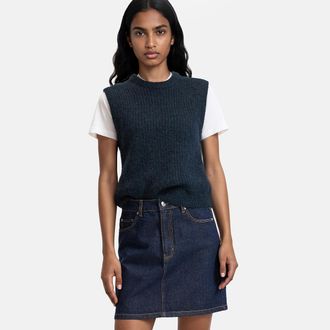 La Redoute Collections Mouwloze trui van alpacamix met ronde hals, Signature ANETTE