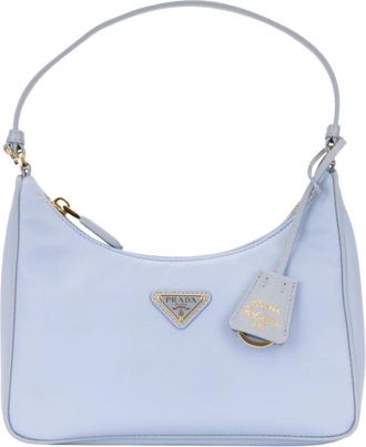 Prada Schoudertassen - Dames - Schoudertassen - Blauw - ONE Size - Leer - Tassen