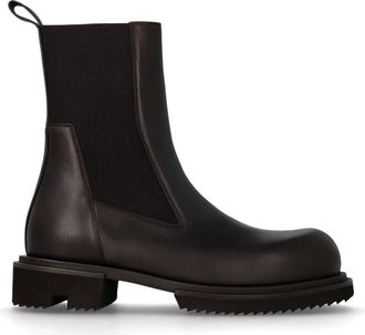 Rick Owens Beatle Gabe Enkellaarsjes - Heren - Chelseaboots - Zwart - 45 EU - Leer - Schoenen