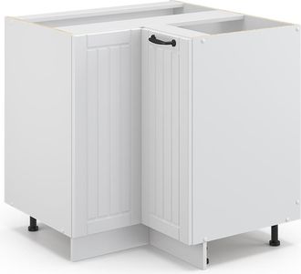 Vicco Armario De Esquina Fame-line, Blanco Casa De Campo, 80.5 Cm Sin Encimera