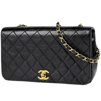 Chanel Pre-owned Matelasse Schoudertas - Dames - Pre-owned - Zwart - Maat: ONE Size Leer