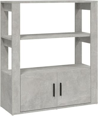 vidaXL Sideboard Concrete Grey 80x30x90 cm Engineered Wood Vidaxl