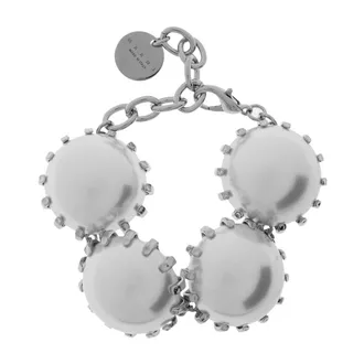 Marni Accessoires, Dames, Wit, ONE Size, Glazen Parel Armband