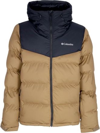 Columbia Jassen, Heren, Bruin, L, Polyester, Ridge donsjack met warmte-reflecterende voering