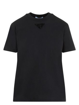 【PRADA】刺繍入りTシャツ レディース Tシャツ 今日特価】Prada 2025 ロゴ刺繍 カップル T シャツ-2 - メルカリ