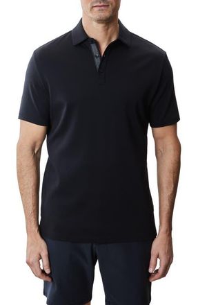 Robert Barakett Georgia Short Sleeve Pima Cotton Polo in Black at Nordstrom, Size Xx-Large