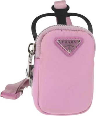 Prada Pre-owned Mini Bags, female, Pink, Size: ONE SIZE Pre-owned Nylon Mini Bag