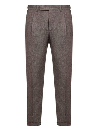 Pantaloni Torino Brown Casual Virgin Wool Trousers